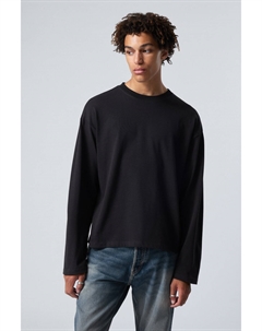 Отличный лонгслив свободного кроя, черный Weekday