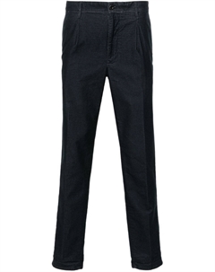 Зауженные брюки с узором в елочку, синий Incotex