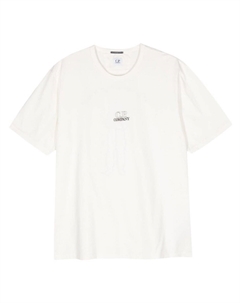 Футболка с вышитым логотипом, белый C.p. company