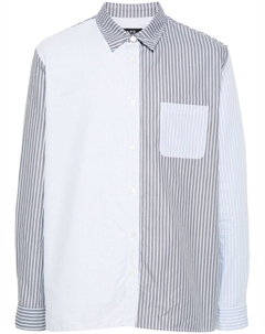 Полосатая рубашка в стиле пэчворк, синий A.p.c.