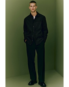 Вельветовая рубашка стандартного кроя, черный H&m