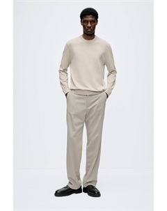 Свитер тонкой вязки приталенного кроя, бежевый H&m