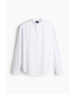 Рубашка узкого кроя grandad, белый H&m