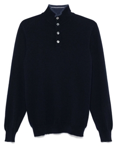 Кашемировый пуловер, синий Fedeli