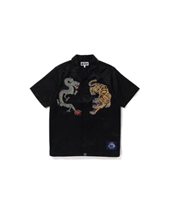 SS23 Ape-man Man Manufactured Series Рубашка мужская черная, черный A bathing ape®