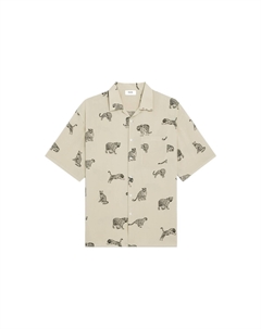 Рубашка мужская бежевая, бежевый Celine