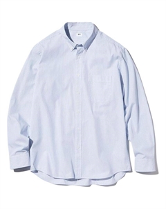 Рубашка мужская бирюзовая, голубой Uniqlo