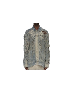 Куртка мужская синяя стираная, синий Rick owens