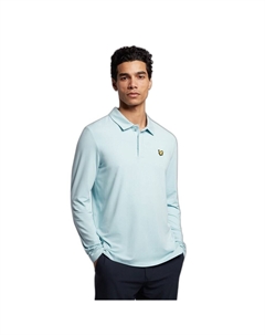 Поло Concealed Button Long, синий Lyle & scott