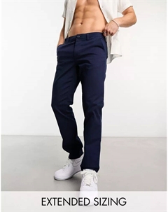 Темно-синие узкие чиносы Asos