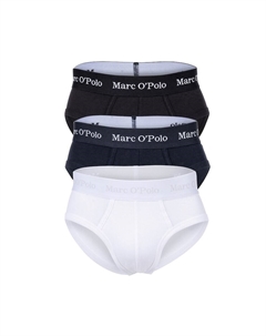 Трусики с логотипом на талии, 3 пары, черный Marc o'polo