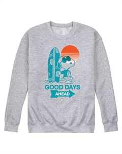 Мужской свитшот с рисунком Peanuts Snoopy Good Days Ahead Surfing Licensed character