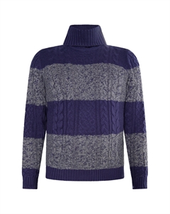 Пуловер Mit Zopfstrick, цвет Marine Grau Melange Mo