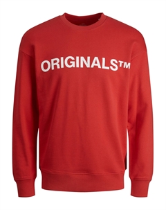 Толстовка Basic Sweater Langarm Shirt Rundhals Pullover JORCLEAN, красный Jack & jones