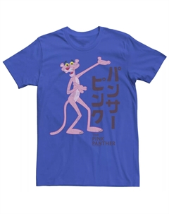 Мужская футболка с графическим логотипом Pink Panther Kanji Portrait Licensed character