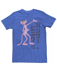 Мужская футболка с графическим логотипом Pink Panther Kanji Portrait Licensed character