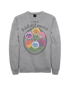 Мужской свитшот с надписью «Алиса в стране чудес» и полевым цветком Licensed character