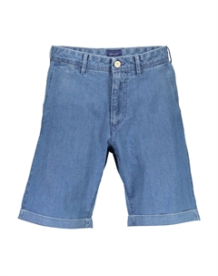 Мужские шорты-бермуды из светло-голубого хлопка Gant