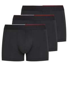 Трусы мужские боксеры однотонные 3 шт, черный Tommy hilfiger