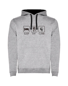 Худи Sleep Eat And Climb Two-Colour, серый Kruskis