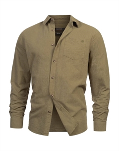 Повседневная рубашка Regular fit Button Up Shirt Caix, оливковый Indicode jeans