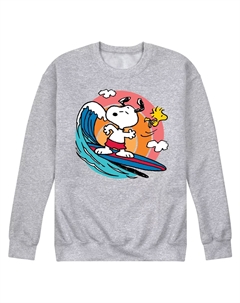 Мужской свитшот с рисунком Peanuts Snoopy Woodstock Surfing Licensed character