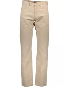 Бежевые хлопковые мужские брюки Gant