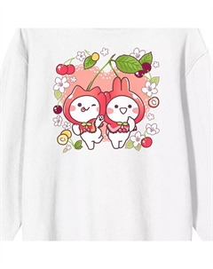Мужской свитшот с цветами и фруктами Mimi & Neko Licensed character