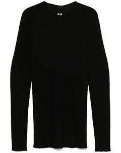 Круглый ребристый свитер, черный Rick owens