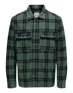 Рубашка Regular Fit kragen Knopfleiste Brusttaschen, зеленый Only & sons