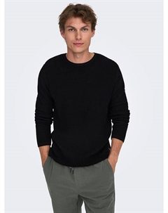 Пуловер, черный Only & sons