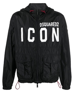 Куртка Icon в стиле колор-блок с логотипом, черный Dsquared2