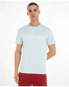Мужская футболка с логотипом, светло-голубой Calvin klein
