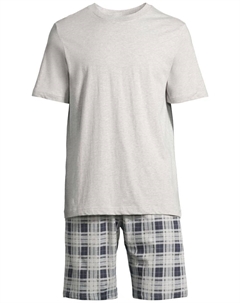Пижама Night & Home, цвет grau kariert/grau Schiesser