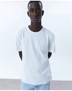 Белая мужская футболка с короткими рукавами, белый Сфера