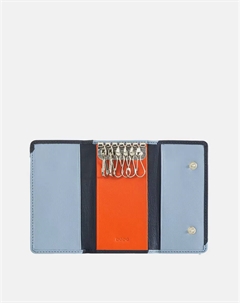 Маленький кожаный брелок на 6 крючков, темно-синий Dudu