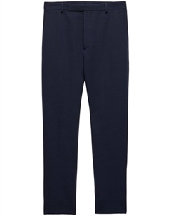 Брюки с отутюженными стрелками, синий Prada