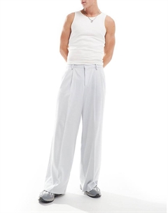 Голубые свободные брюки со складками DESIGN Asos