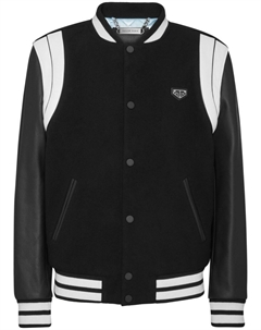 Куртка-бомбер с кожаными рукавами Philipp plein