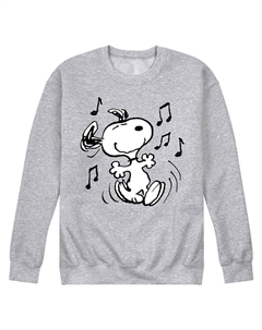 Мужской свитшот с рисунком Peanuts Snoopy Dancing, серый Licensed character
