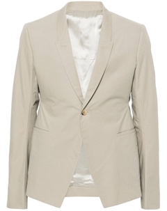 Однобортный поплиновый блейзер, серый Rick owens