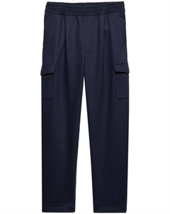 Брюки карго с нашивкой-логотипом, синий Prada