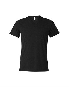 Футболка Bella + Canvas Triblend с короткими рукавами и V-образным вырезом, цвет Black Heather Triblend Bella+canvas