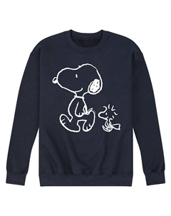 Мужской флисовый свитшот Peanuts Snoopy Woodstock, темно-синий Licensed character