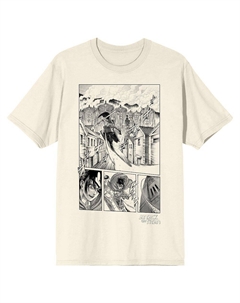 Мужская футболка с рисунком «Атака Титанов» Hange Manga, кремовый Licensed character