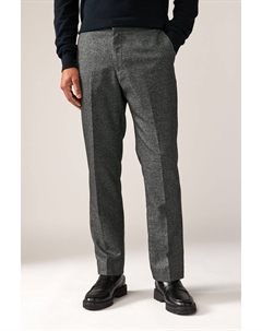 Брюки из фактурного костюма с узором «щенячья лапка» приталенного кроя, серый Next