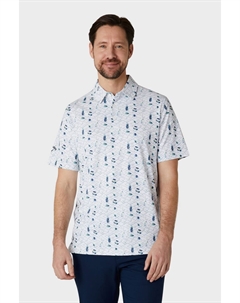 Новинка, принт для гольфа рубашка поло, белый Callaway apparel
