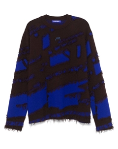 Свитер с круглым вырезом спереди, синий A-cold-wall*