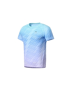 Футболка из коллекции Running, мужская, бледно-фиолетовая, с принтами, фиолетовый Li-ning