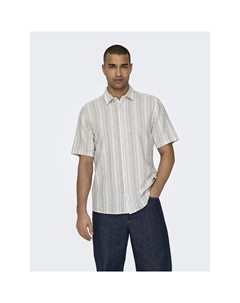 Рубашка с коротким рукавом Caiden, бежевый Only & sons